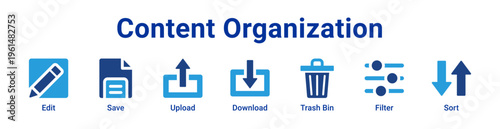 Content Organization Icon Banner and Collection