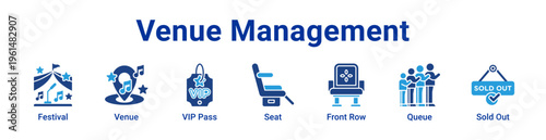 -Venue Management Icon Banner and Collection
