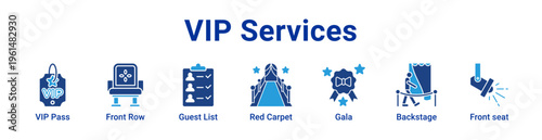 -Vip Services Icon Banner and Collection