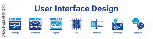 -User Interface Design Icon Banner and Collection