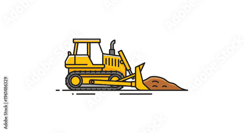 Bulldozer Construction Equipment Heavy Machinery.