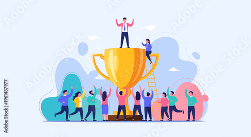 People working together to achieve success.