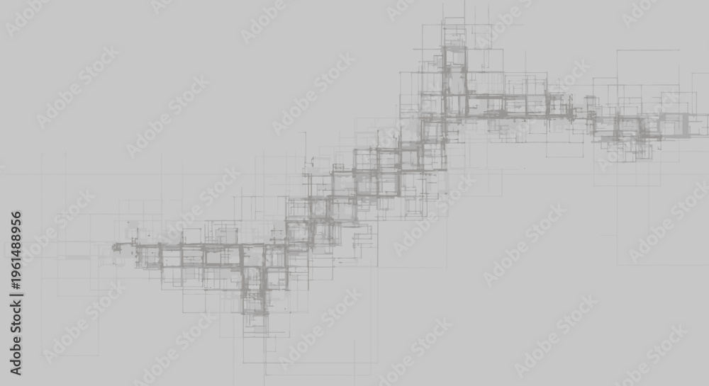 Obraz premium Wireframe 3D Model Structure Design.