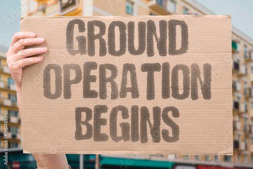 Tablou pe pânză "Ground Operation Begins" the scope of a conflict expands dramatically — more territory, more troops, and more unpredictable outcomes