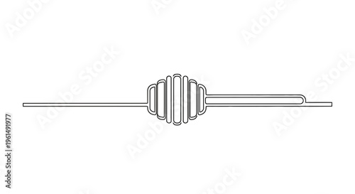 Sleek continuous line art illustrating a kitchen honey dipper utensil for sweet condiment serving
