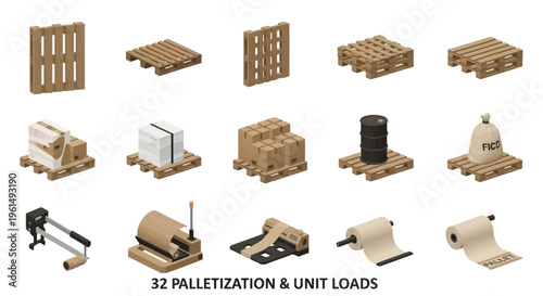 Palletization and unit loads logistics.