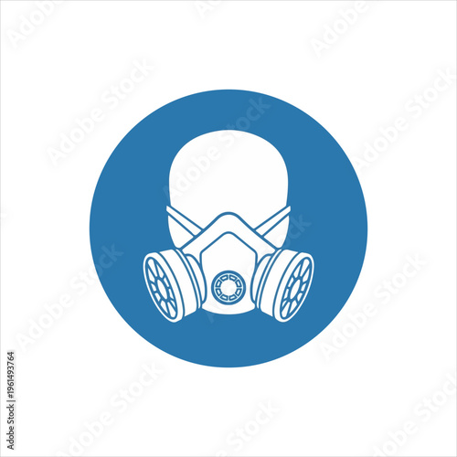 Respirator mask icon for safety and protection.