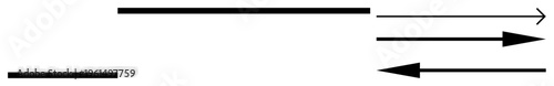 Navigation, direction, movement, progress, pathways, decision-making. Black arrows pointing in various directions and lengths. Navigation and direction concept