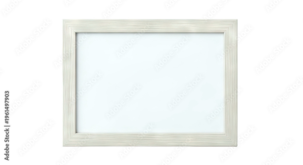 Fototapeta premium Minimalist Wooden Picture Frame with White Background