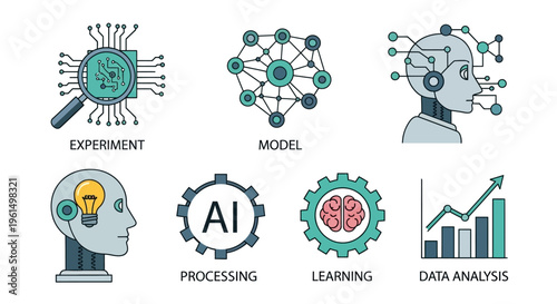 Artificial intelligence robot thinking deeply.