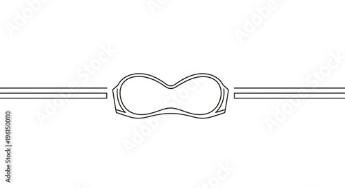 Minimalist continuous line art drawing of modern protective goggles for sports and safety equipment