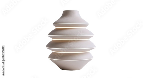 Modern Beige Tiered Table Lamp with Integrated LED Lighting