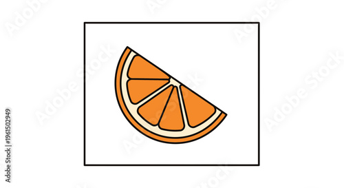 Vibrant citrus fruit segment illustration a fresh healthy snack graphic design element for web and