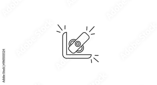 Dynamic multimedia content interaction icon for modern digital platforms and engagement