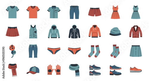 Collection of various clothing items.