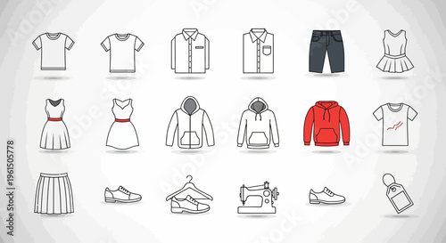 Collection of various clothing items.