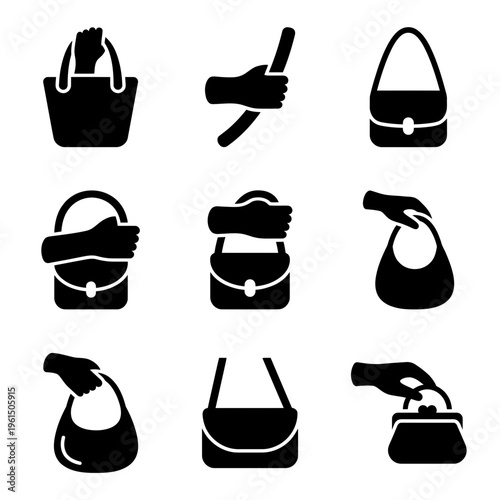 Collection of Handbags and Accessories in Various Styles.