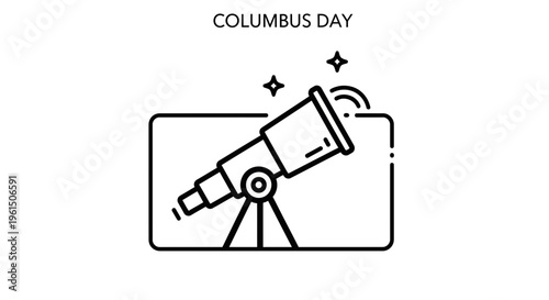 Commemorating historical navigation and the spirit of discovery on Columbus Day with a symbolic