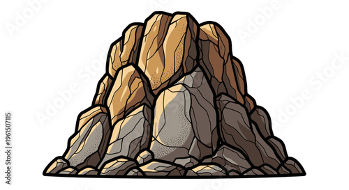 Pile of rocks and stones stacked.