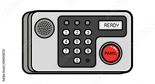 Alarm system control panel device.