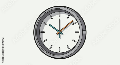 Analog wall clock with hands.