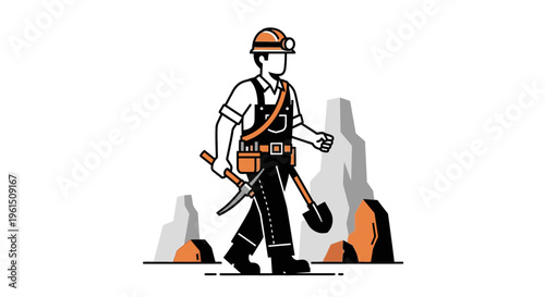 Man wearing a tool belt and hardhat.