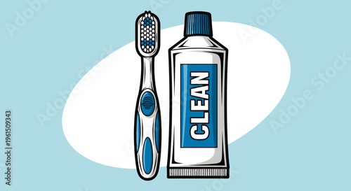Toothbrush and toothpaste for oral care.