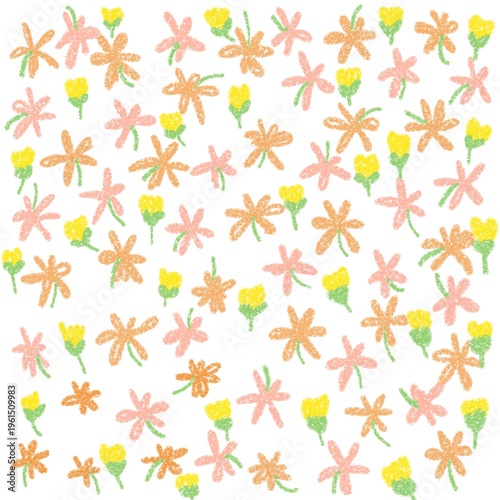 seamless floral pattern yellow 