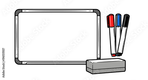 Colored markers in a holder.