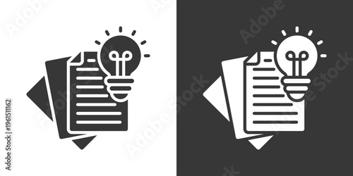 Inspiration Icon Set Vector Collection Isolated In Black And White