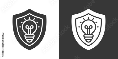 Intellectual Property Icon Set Vector Collection Isolated In Black And White