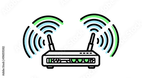Wireless internet router device technology.