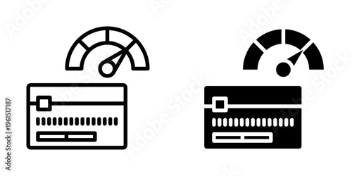 Credit score icon, element icon for design branding, print, and digital media