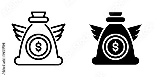 Financial freedom icon, element icon for design branding, print, and digital media