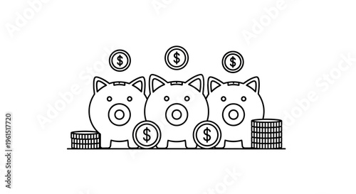 piggy bank with money