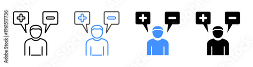 Attitude and Mindset Icon Vector Illustration Editable