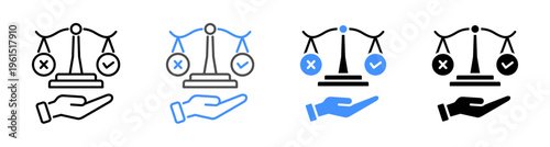 Morality and Business Ethics Icon Vector Illustration Editable