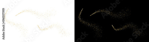 Bilde på lerret PNG image of Abstract shimmering golden dust particles gracefully creating a spa