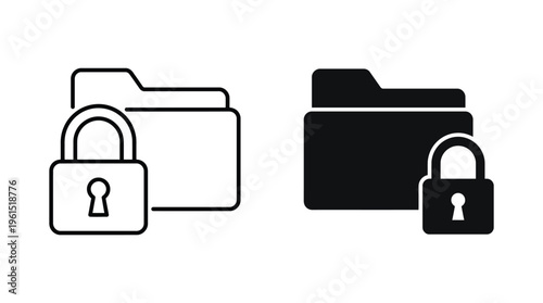 Secure file folders with locks for data protection and privacy
