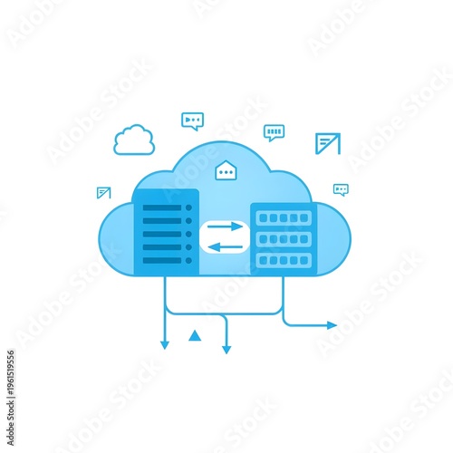 cloud computing concept illustration