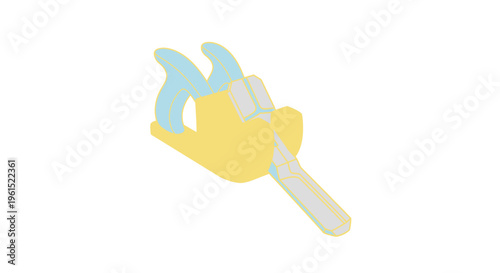 Wrench tool for fixing and gripping.