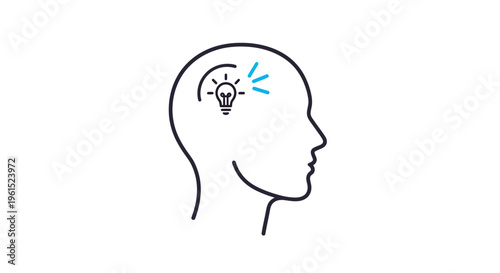 Creative thinking in human mind concept.