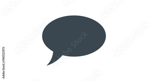 Dark gray speech bubble icon.