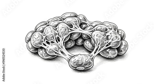 Abstract biological structure illustration