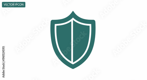 Green Shield Icon Protection Symbol.