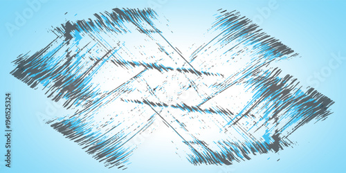 The abstract style depicts a barrier and energy aimed at overcoming it. Meditation profit energy