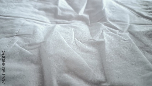 Detailed White Creased Paper Napkin Texture for Cosmetic Branding and Personal Care Product Background Featuring High Resolution Detail