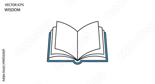 Open Book Vector Illustration Design 1.