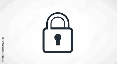 Padlock with keyhole closeup icon.