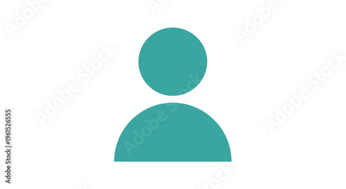 Teal colored human person icon.